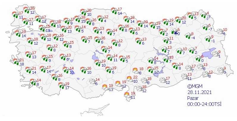 Meteoroloji'den il il kar ve yağmur uyarısı! Tüm bölgelerde etkili olacak (25 Kasım hava durumu)
