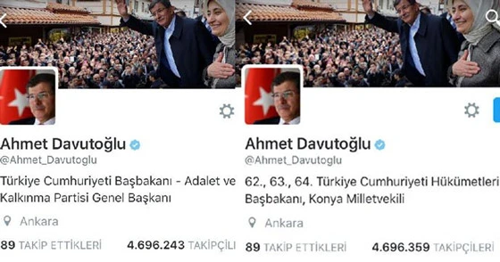Davutoğlu istifa sonrası ünvanlarını kaldırdı
