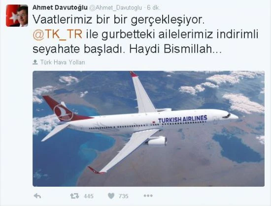 Davutoğlu'ndan gurbetçi ailelere müjde