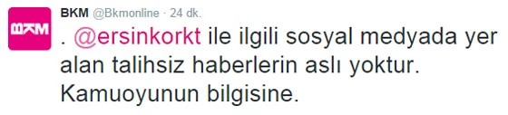 Dayak yiyen Ersin Korkut mu, resmi açıklama geldi