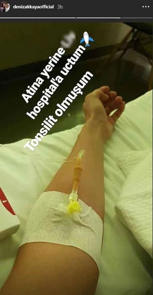 Deniz Akkaya, bademcik iltihabı nedeniyle hastaneye kaldırıldı