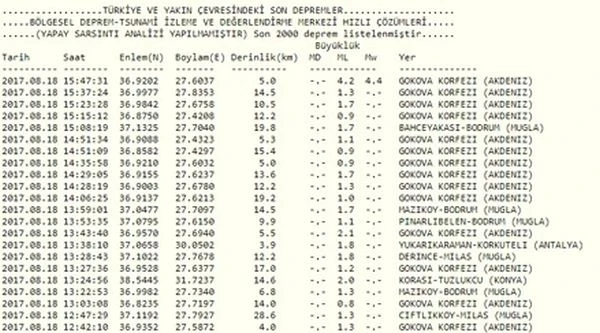 Muğla'da 4.2 büyüklüğünde deprem: Gökova Körfezi sallandı