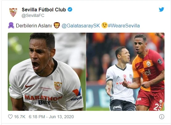 Sevilla'dan Fernando için 'Derbilerin aslanı' paylaşımı