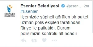 Şüpheli paket imhası