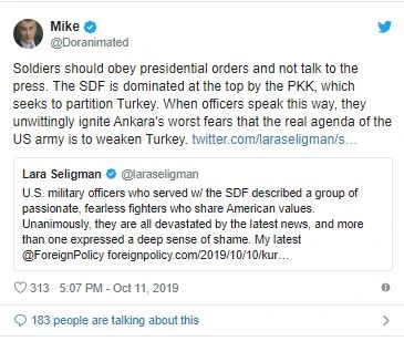 ABD'li uzmanlardan Barış Pınarı Harekatı'na destek