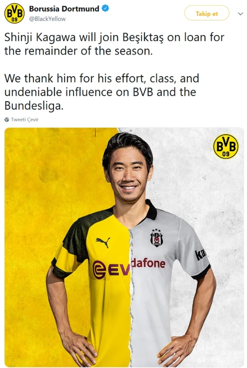 Dortmund'dan Kagawa paylaşımı!