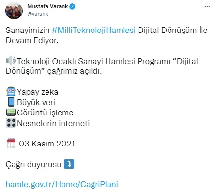 Bakan Varank blokchain proje geliştirme çağrısı yaptı