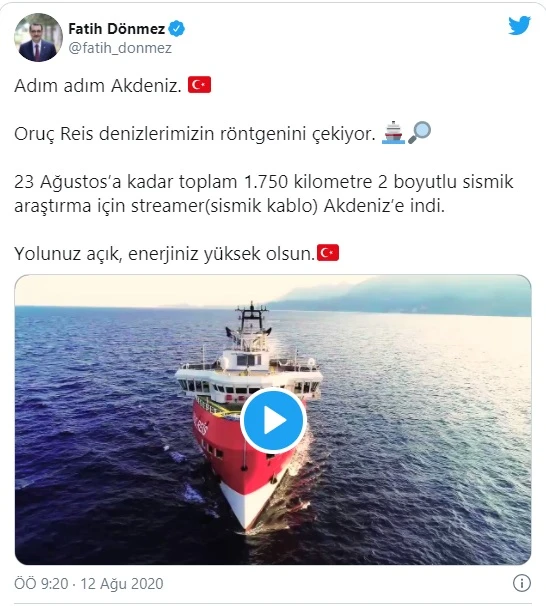 Oruç Reis sismik araştırma gemisi