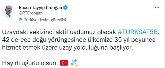 Son dakika... TÜRKSAT 5B Florida'dan fırlatıldı