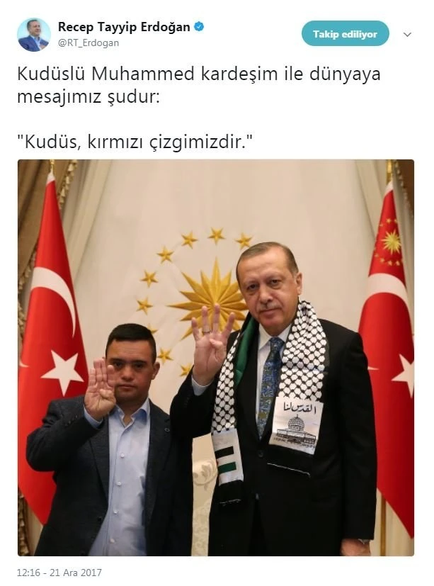 Erdoğan'dan dünyaya Kudüs mesajı: "Kudüs kırmızı çizgimizdir"