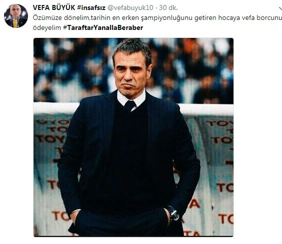 Fenerbahçe taraftarından Ersun Yanal’a destek