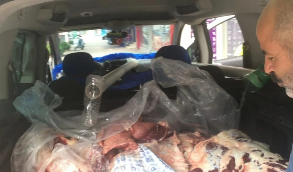 Kurban etleri bozulmasın diye yaptı! Görenler hayrete düştü