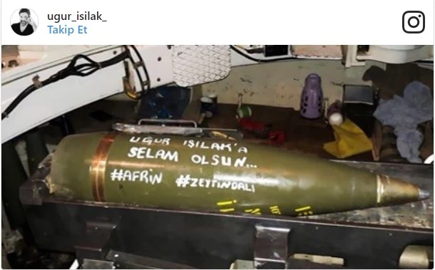 Afrin'deki askerlerden Uğur Işılak'a selam