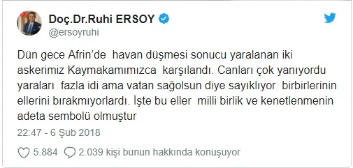 Afrin'de yaralanan iki askerin fotoğrafı yürek dağladı