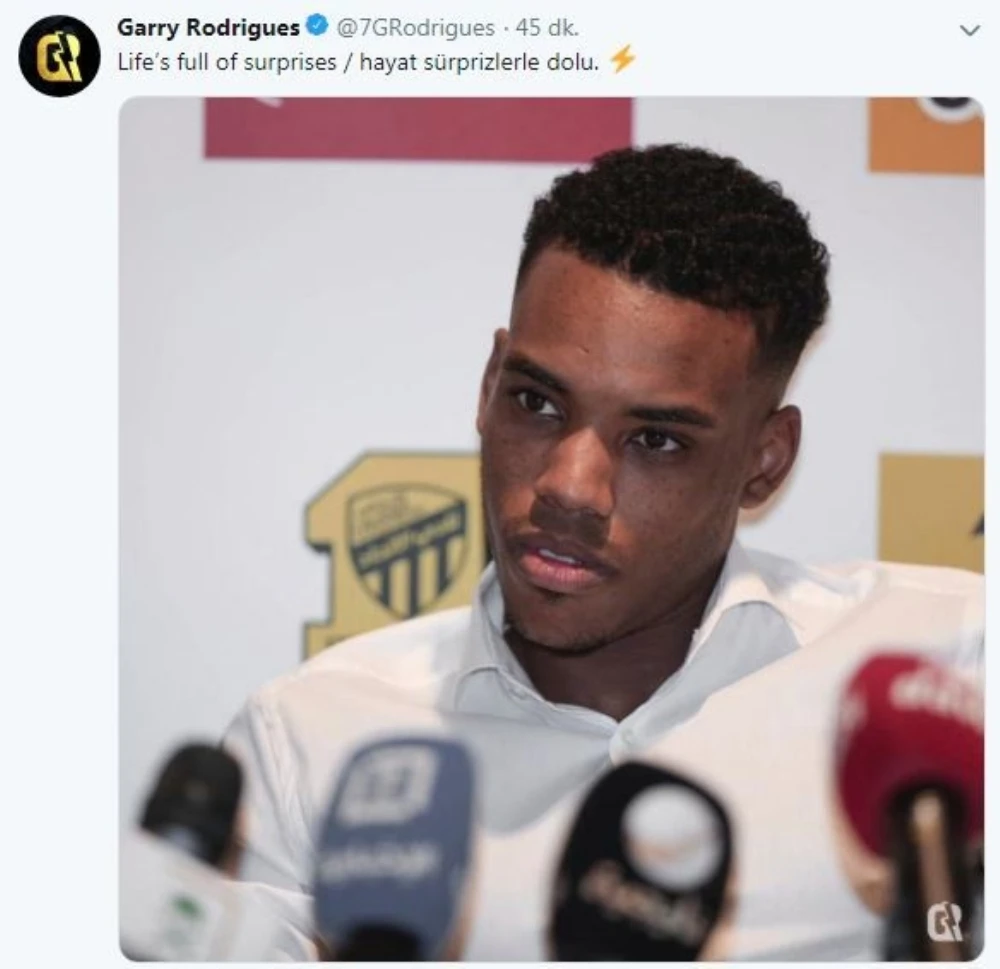 Garry Rodrigues'ten Fenerbahçe'yi heyecanlandıran paylaşım