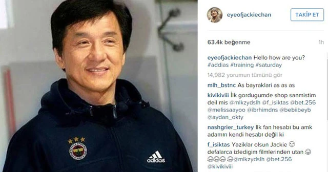 Jackie Chan'den Fenerbahçe sürprizi: Ünlü oyuncu sarı-lacivertli logoyla poz verdi