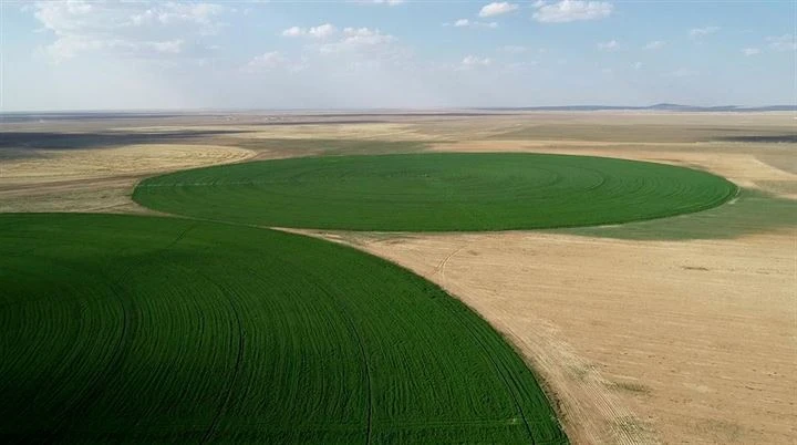 66 futbol sahası büyüklüğünde çember tarla