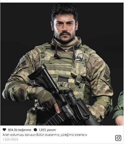 Burak Özçivit'İn Afrin paylaşımı olay oldu! Bedelli askerliği...