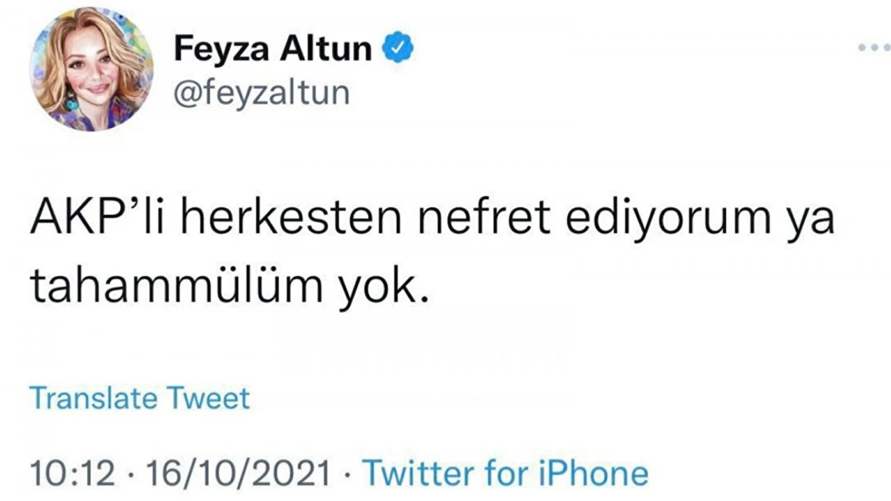 CHP'li Feyza Altun'dan tepki çeken paylaşım: AK Partili herkesten nefret ediyorum