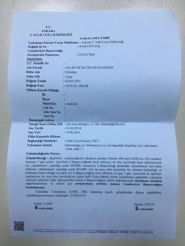 Salih Müslim yarın mahkemeye çıkacak