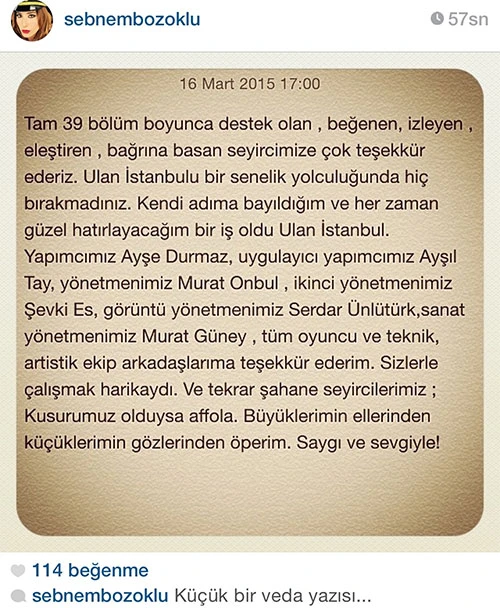 Ulan İstanbul dizisi ekranlara veda etti