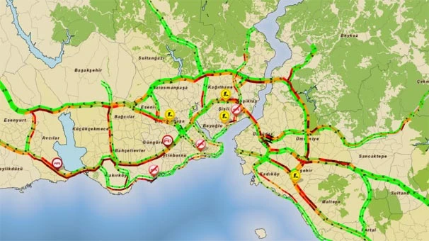 İstanbul'da trafiği felç eden kaza