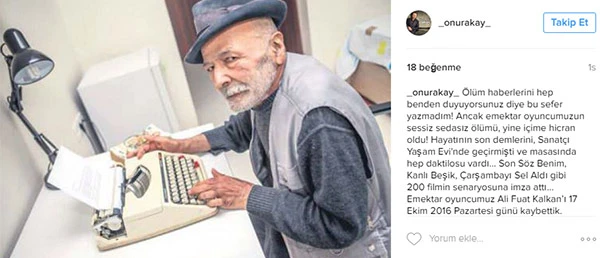Ali Fuat Kalkan sessiz sedasız hayatını kaybetti