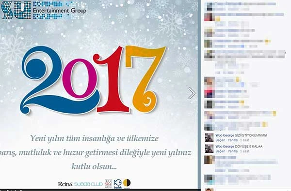 Reina'nın yeni yıl sayfasına atılan esrarengiz mesaj: Dövüşe 5 kalaa...