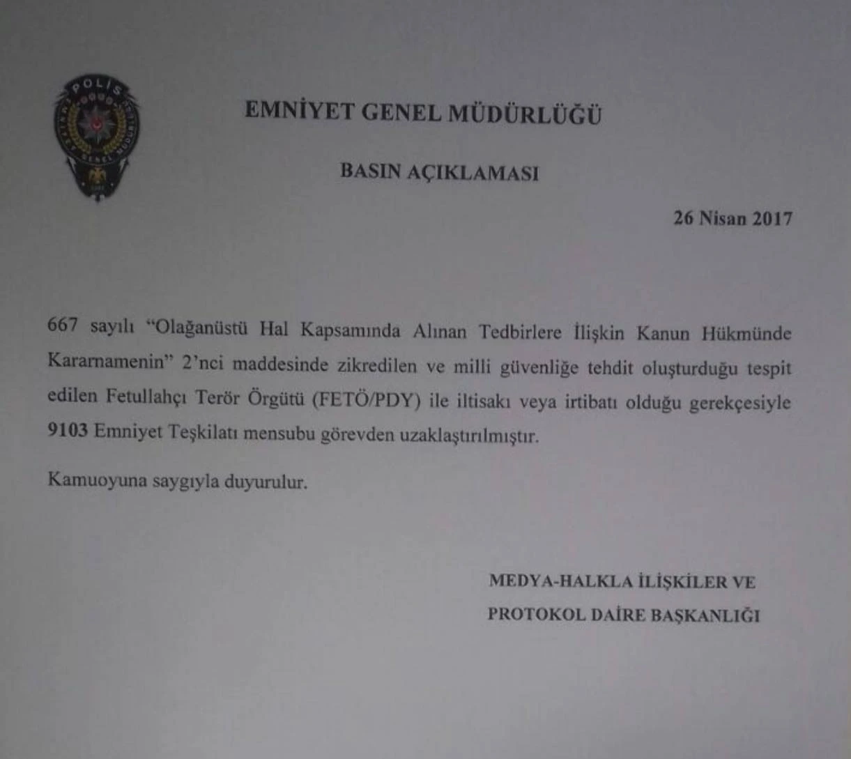 Emniyette FETÖ operasyonu