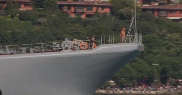 Rus gemisinde dikkat çeken görüntü