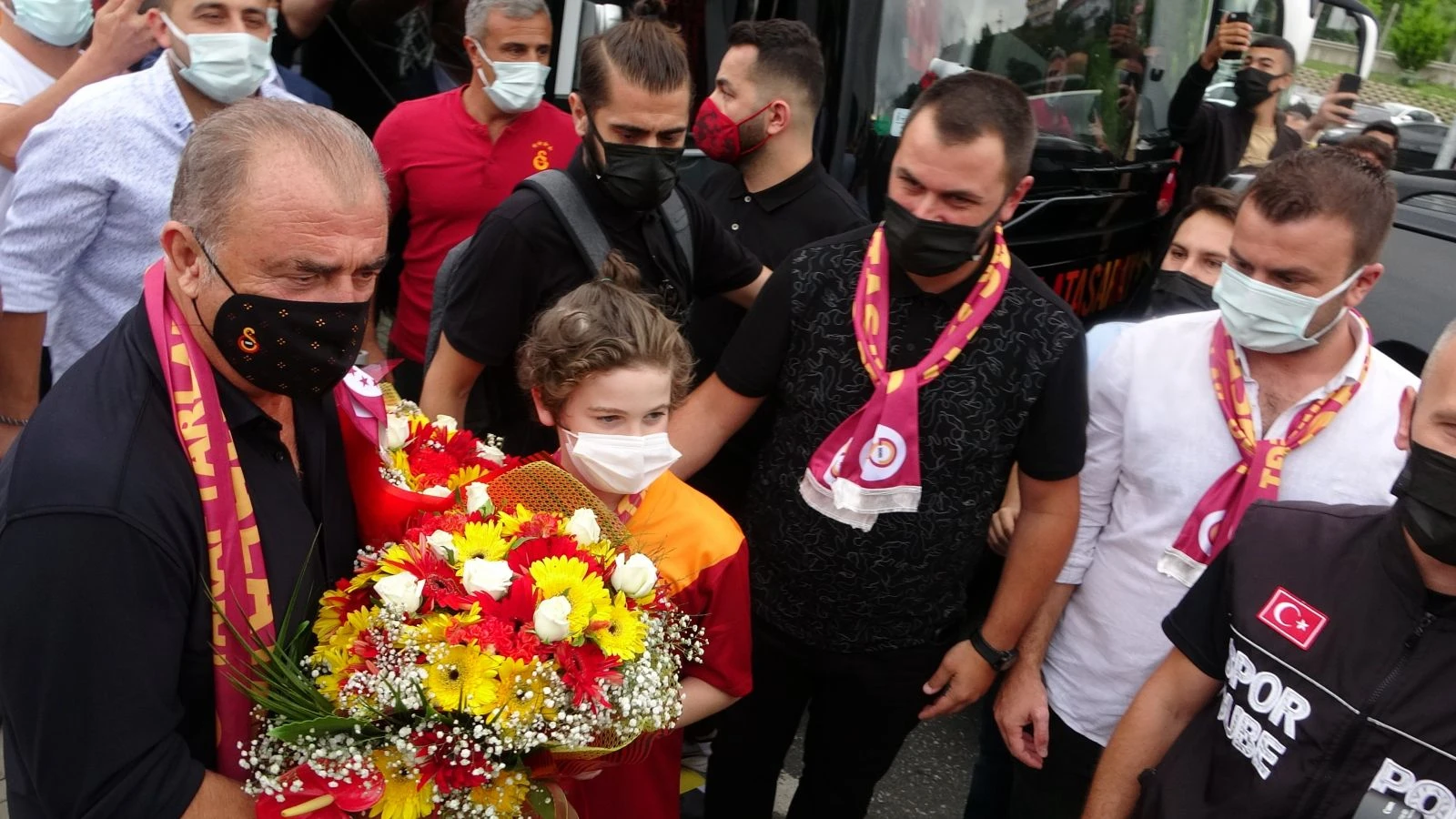 Galatasaray'a Giresun'da coşkulu karşılama