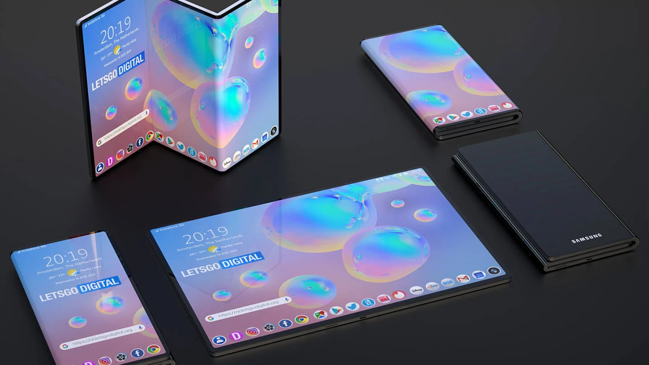 Samsung yeni bir tasarım geliştiriyor: Üç ekranlı katlanabilir telefon göründü