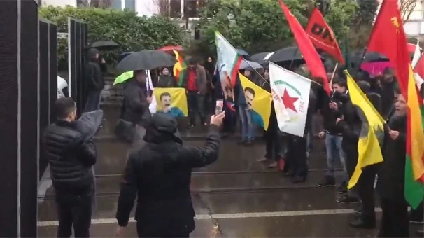 PKK destekçileri Afrin operasyonuna karşı protesto etti