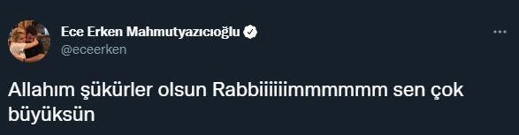 Ece Erken'den İçişleri Bakanı Süleyman Soylu'ya teşekkür