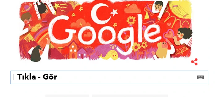 23 Nisan 2016 Ulusal Egemenlik ve Çocuk Bayramı Sözleri Şiirleri - Google'dan 23 Nisan Doodle'ı