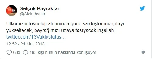 Türk bayrağını uzaya taşıyacak proje için son çağrı