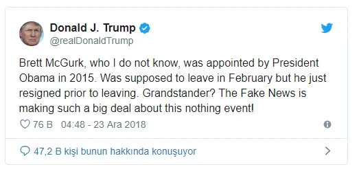 McGurk hakkında çarpıcı 'Trump' iddiası