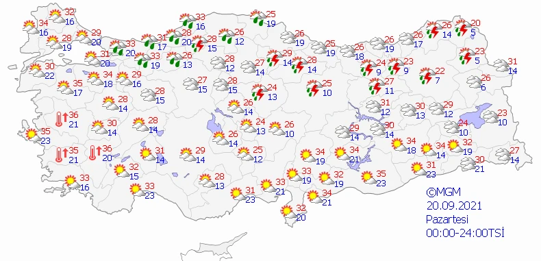 Meteoroloji haritayı paylaştı! Sıcaklıklar aniden düşecek