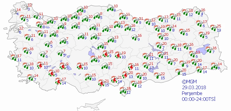 Metetorolojiden, kuvvetli yağış, fırtına ve toz aşımı uyarısı