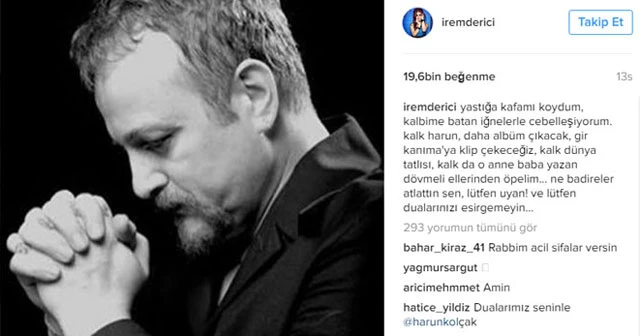 İrem Derici'den duygulandıran Harun Kolçak paylaşımı
