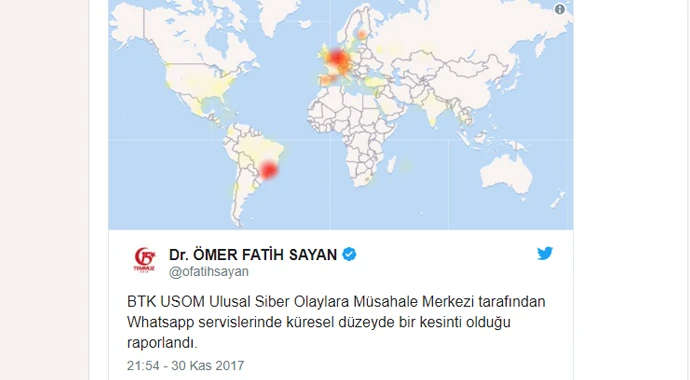 WhatsApp erişim sorunu