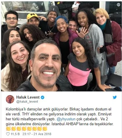 Atatürk Havalimanı'nda mahsur kalan Kolombiyalı dansçılar ülkelerine döndü