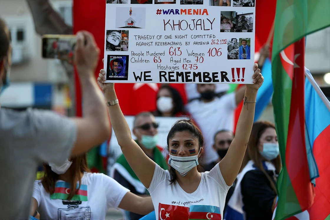 İsrail’deki Azerbaycanlı Yahudiler Ermenistan’ı protesto etti