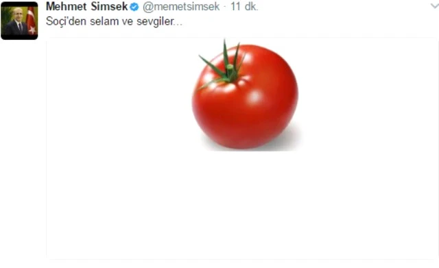 İbrahim Kalın ve Mehmet Şimşek'ten domates paylaşımı