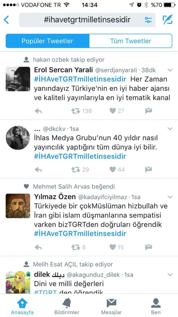 Millet İHA ve TGRT’ye sahip çıktı!