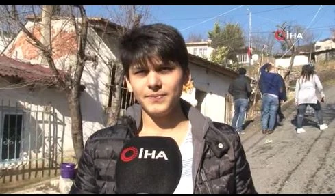 14 yaşındaki çocuk, hasta kadını sırtlayıp yangından kurtardı