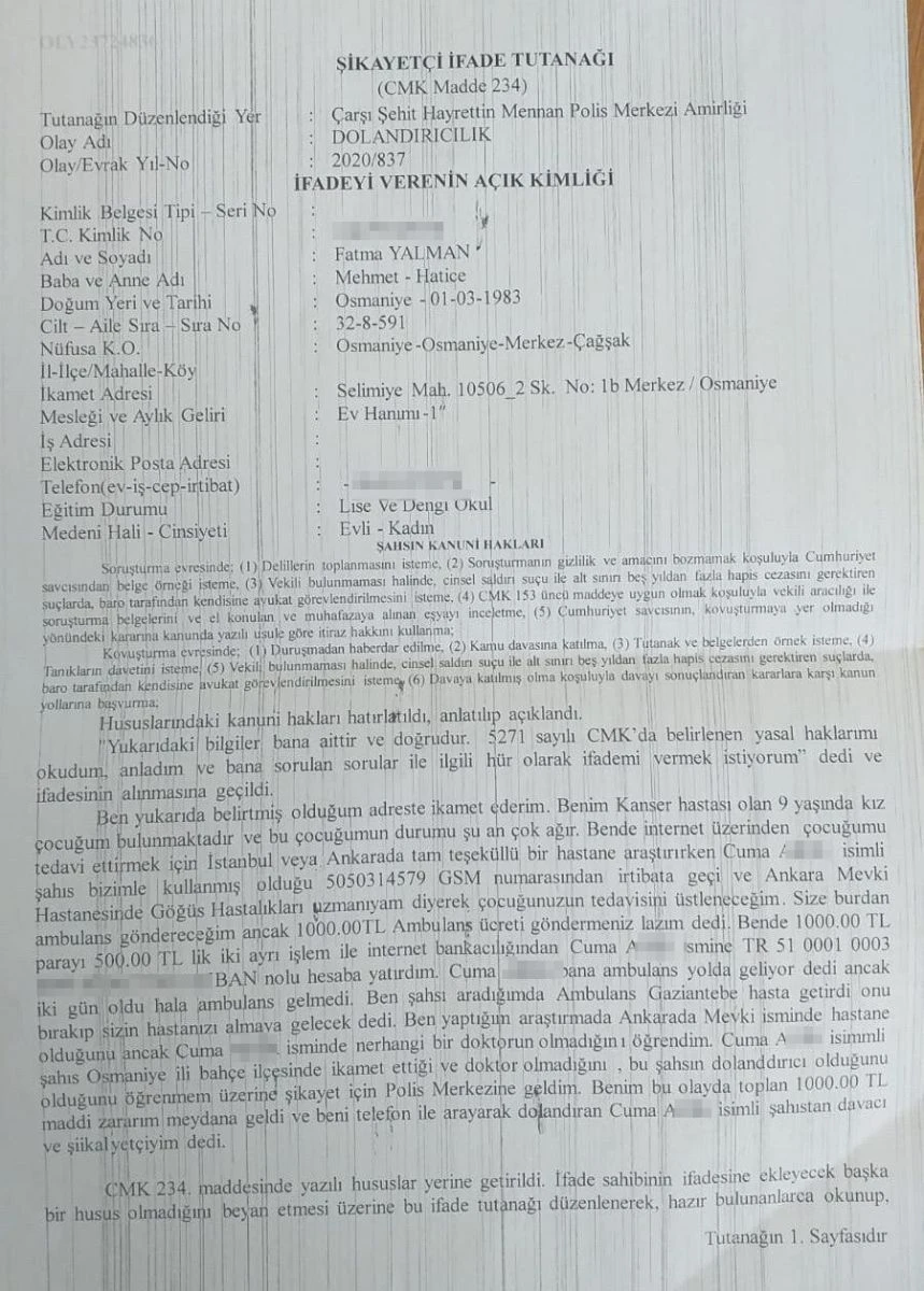 Kendisini doktor olarak tanıtıp 9 yaşındaki kanser hastası kızın ailesini dolandırdı