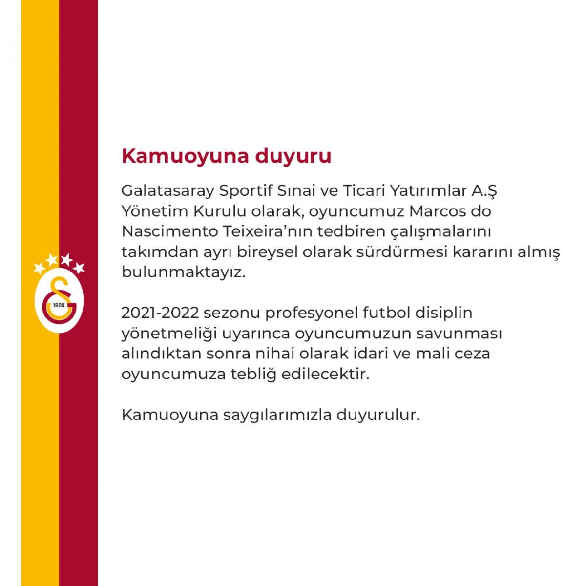 Son dakika haberi: Galatasaray'da Marcao kadro dışı bırakıldı