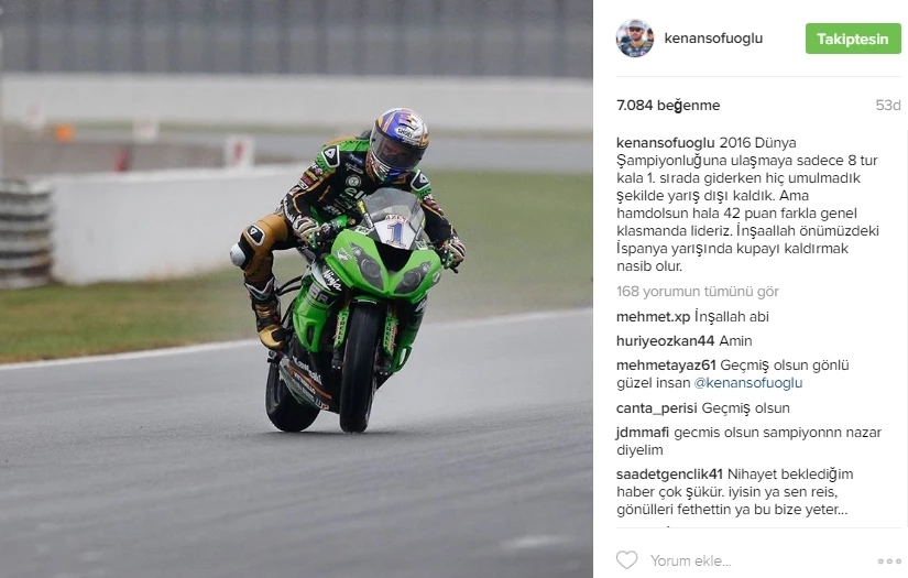 Kenan Sofuoğlu'ndan rahatlatan paylaşım