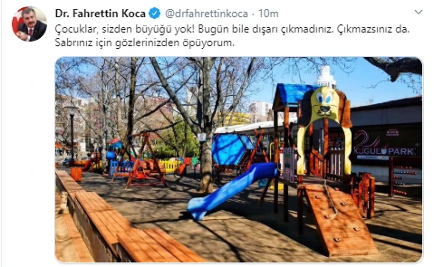 Bakan Koca'dan çocuklara mesaj!